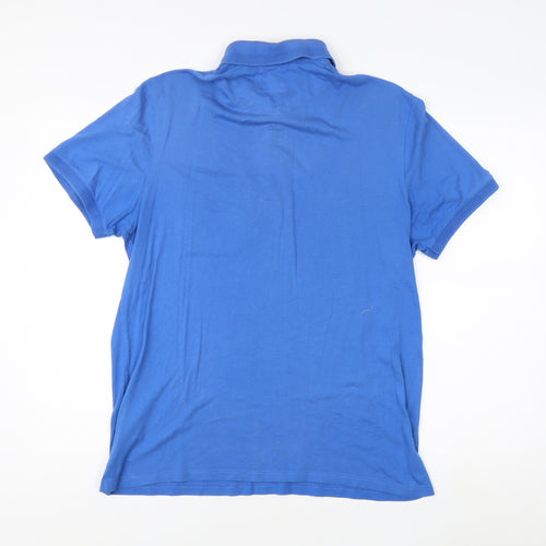 Ted Baker Men's Blue Polo Shirt Size 5 Short Sleeve Modal Cotton