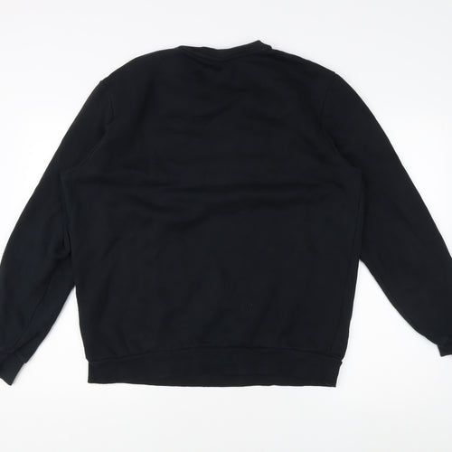 Puma Unisex Black Sweatshirt, Size L, Logo Pullover
