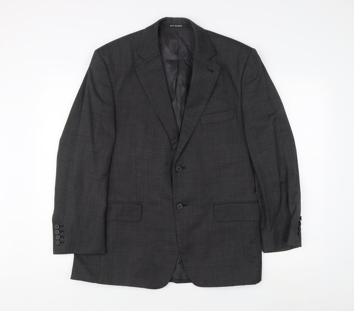 Jeff Banks Men's Grey Blazer Jacket, Size 40S Formal