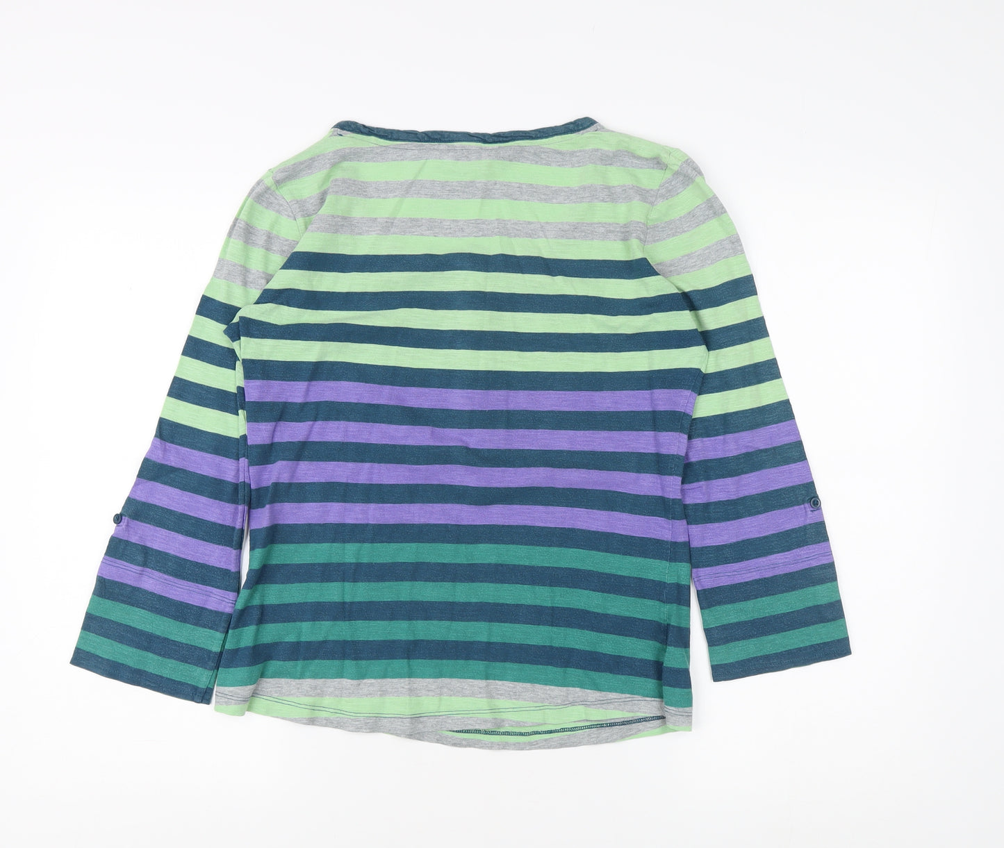 Boden Women's Striped Long Sleeve Cotton Top Multicoloured Size 12