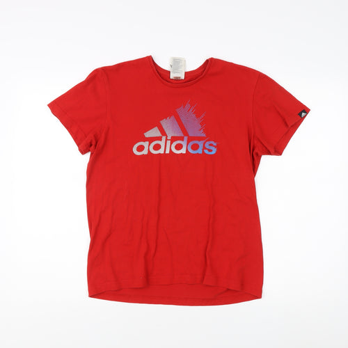 Adidas Men’s Red Graphic Print T-Shirt, Size S