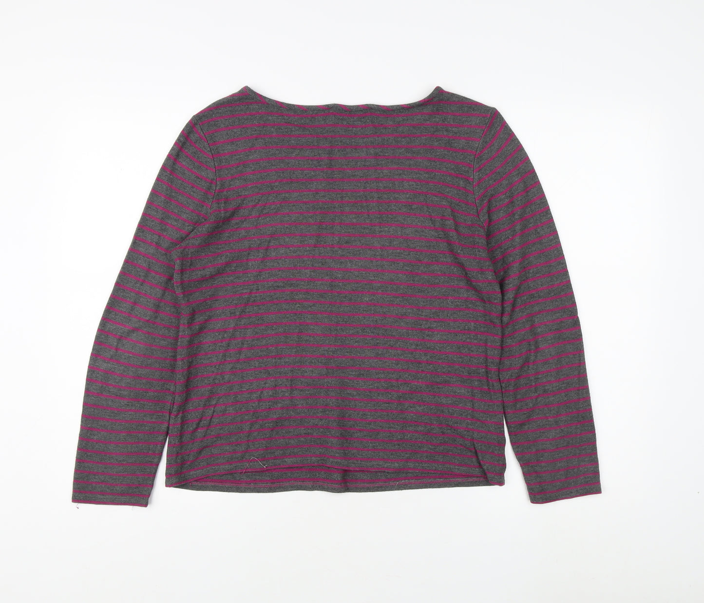 Laura Ashley Women's Multicoloured Striped T-Shirt UK 10
