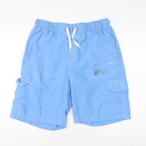 Nike Men's Blue Board Shorts L Elastic Drawstring Fit