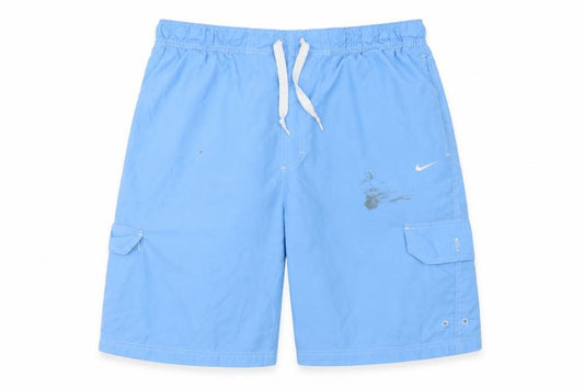 Front view of Nike Men's Blue Board Shorts L Elastic Drawstring Fit