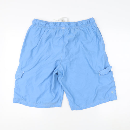 Nike Men's Blue Board Shorts L Elastic Drawstring Fit