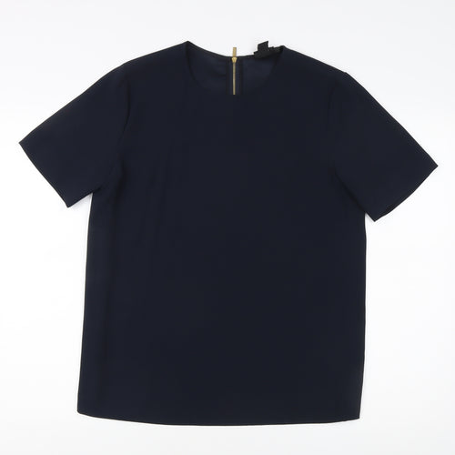 DKNY Women's Blue Basic T-Shirt - Size S, Casual