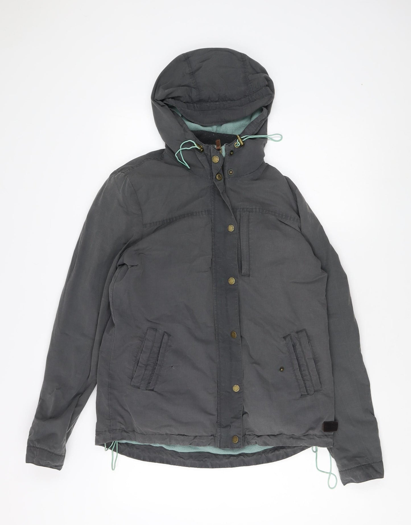 Fat Face Women's Grey Jacket Size 10 Hooded Vintage