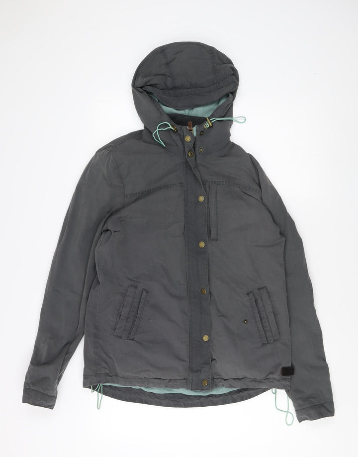 Fat Face Women's Grey Jacket Size 10 Hooded Vintage