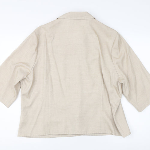 Eastex Women's Beige Button-Up Shirt UK 20 Casual