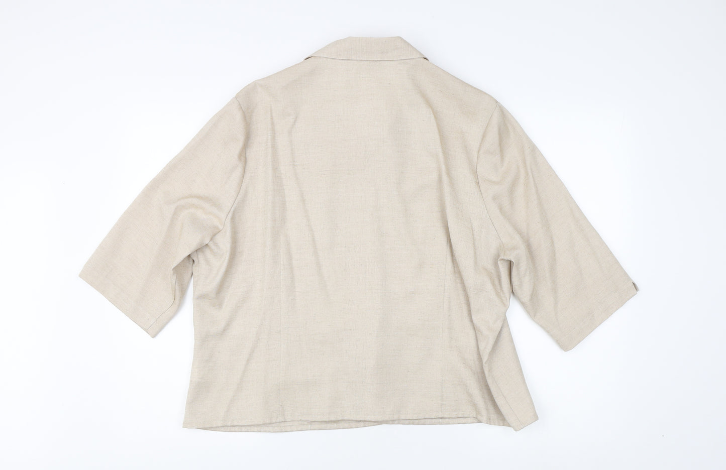 Eastex Women's Beige Button-Up Shirt UK 20 Casual