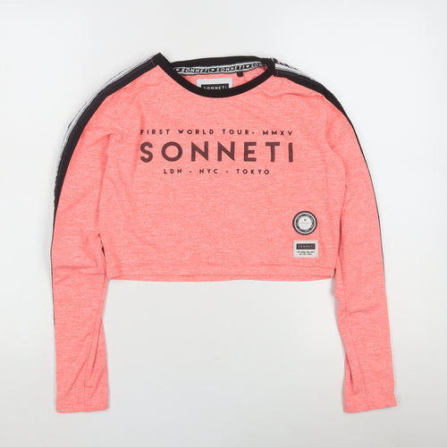 Sonneti Girls Pink Cropped T-Shirt 13-14 Years