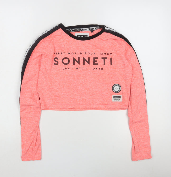 Sonneti Girls Pink Cropped T-Shirt 13-14 Years