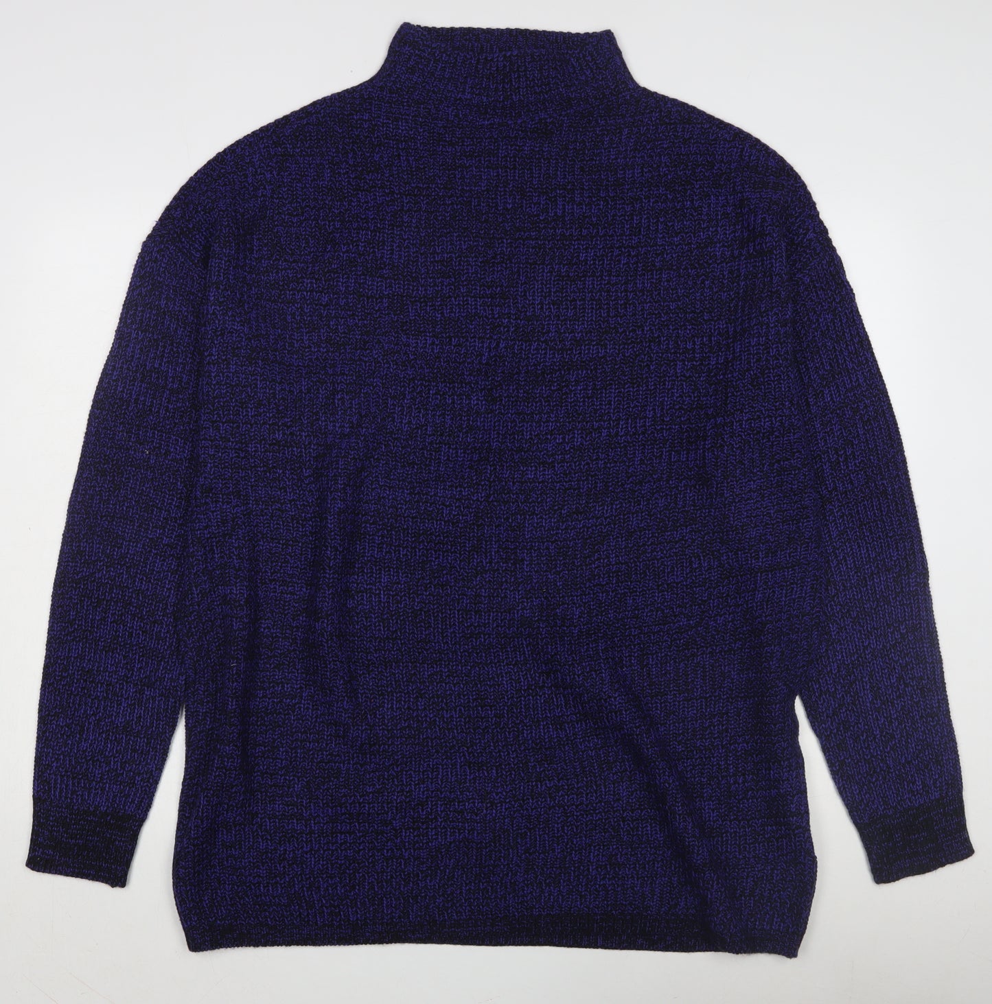 LTS Women's Blue High Neck Heavyweight Pullover Jumper Size 18-20