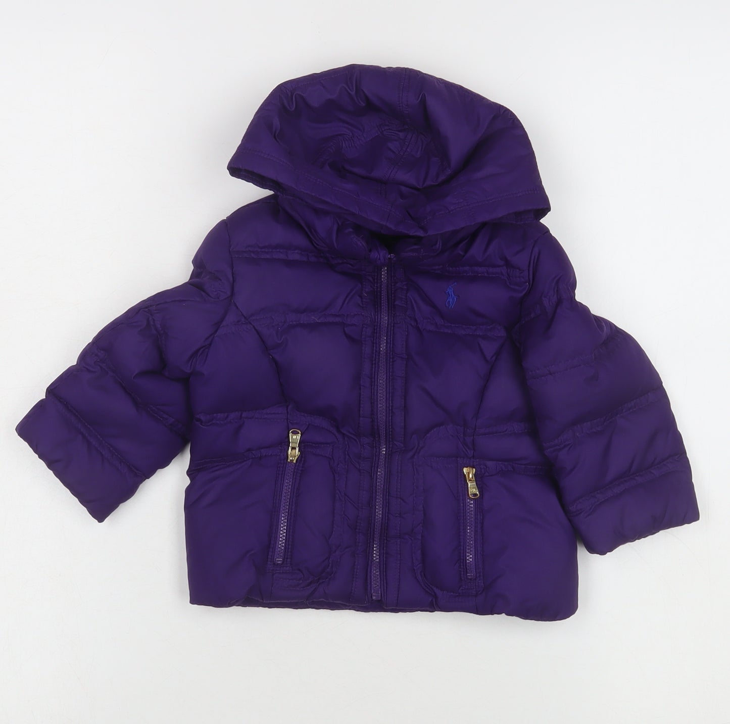 Ralph Lauren Purple Unisex Baby Puffer Jacket 12 Months
