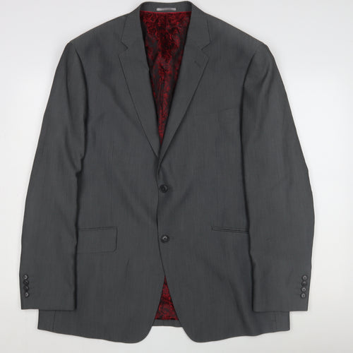 Boggi Men's Grey Blazer Jacket, Size 44 Regular, Business Wear