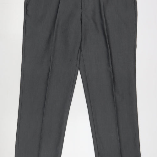Bossi Men's Grey Trousers, Size 38, Formal Style