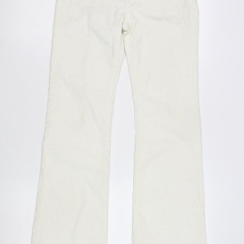 Superdry Women's White Flared Trousers, Size 26