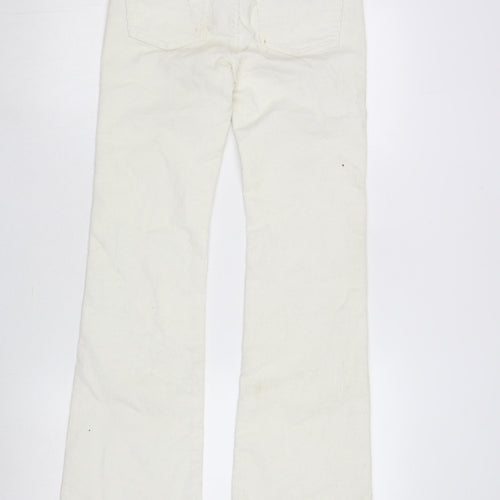 Superdry Women's White Flared Trousers, Size 26
