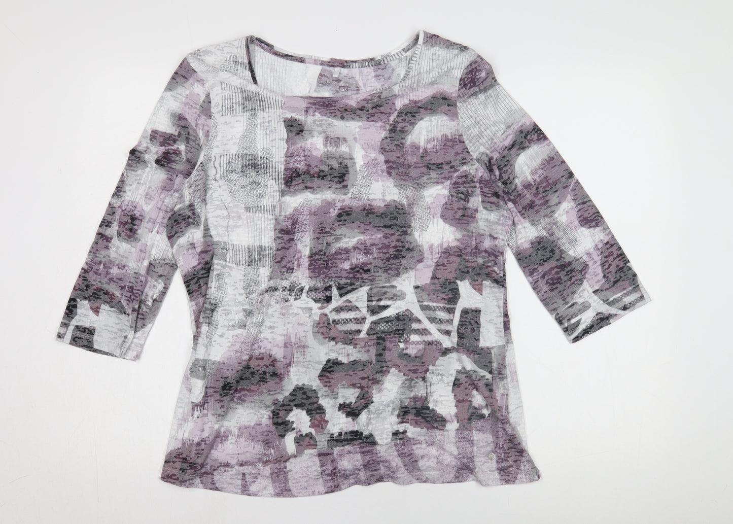 Women's Multicoloured Geometric T-Shirt Size 14