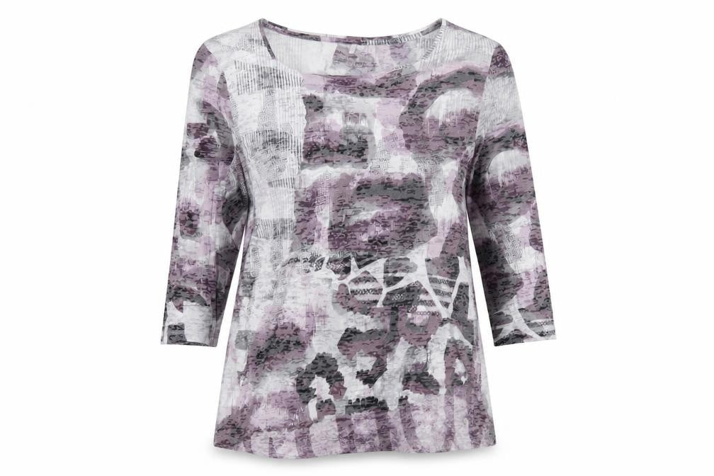 Front view of Women's Multicoloured Geometric T-Shirt, size 14