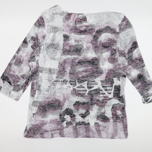 Women's Multicoloured Geometric T-Shirt Size 14