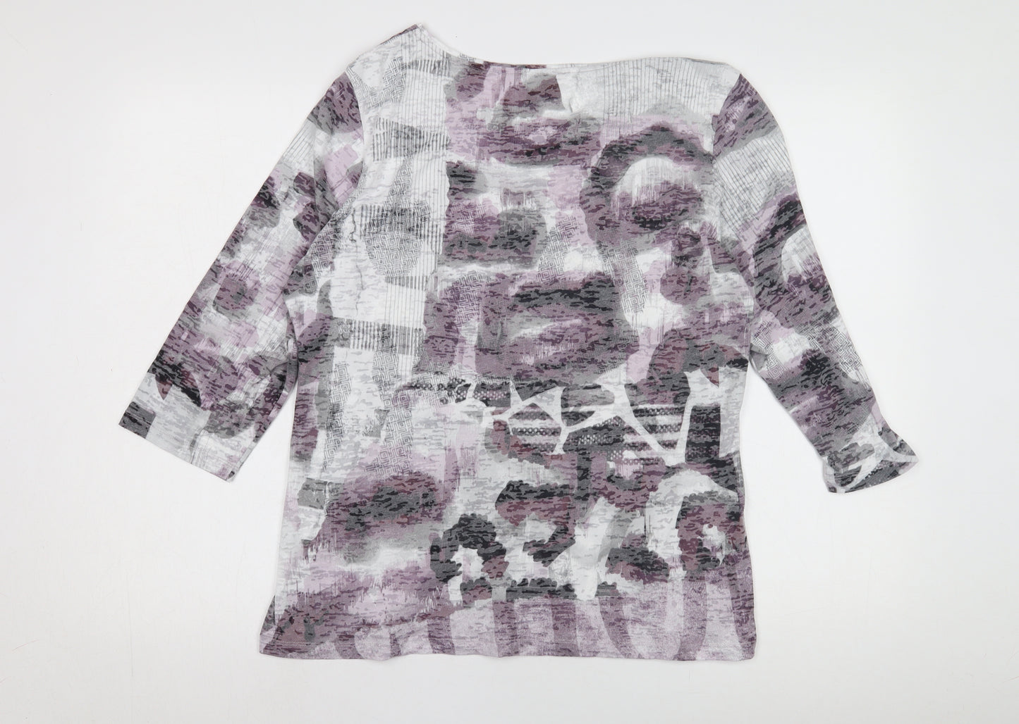 Women's Multicoloured Geometric T-Shirt Size 14