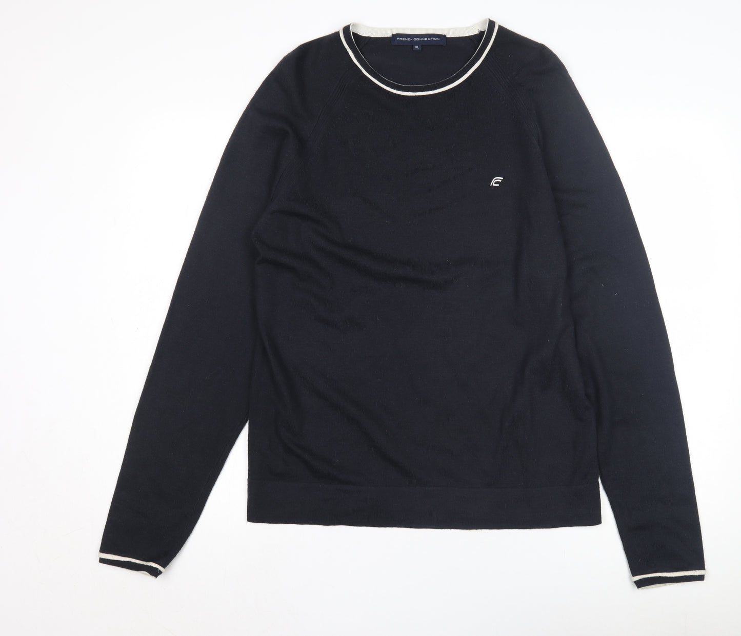 French Connection Men's Black XL Pullover Jumper