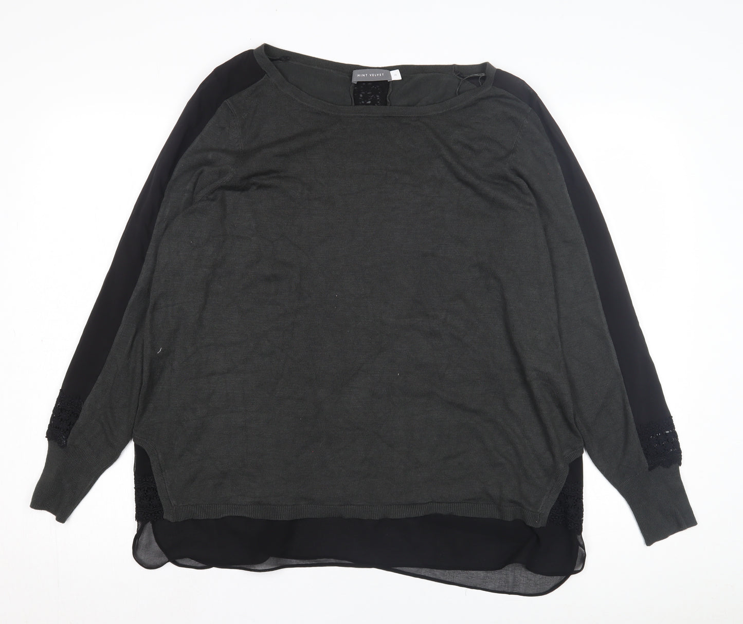 Mint Velvet Women's Black Boat Neck Jumper Size 18