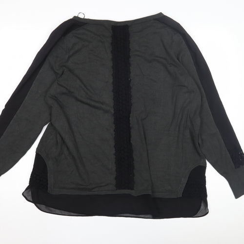 Mint Velvet Women's Black Boat Neck Jumper Size 18