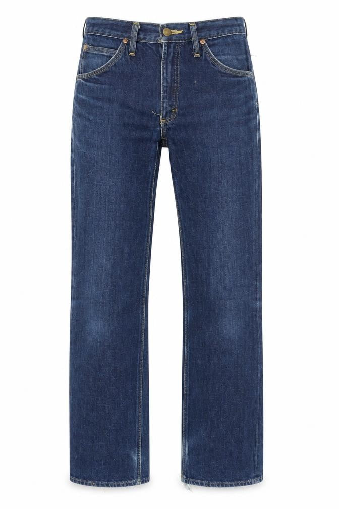Lee Men's Blue Straight Jeans 29W 34L Vintage Distressed
