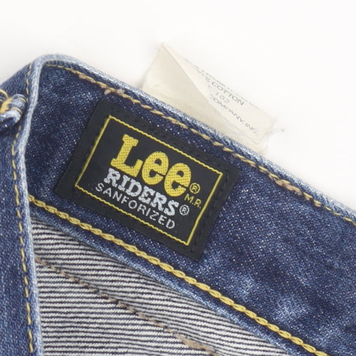 Lee Men's Blue Straight Jeans 29W 34L Vintage Distressed