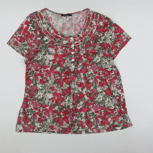 Dash Women's Multicoloured Floral Blouse Size 14