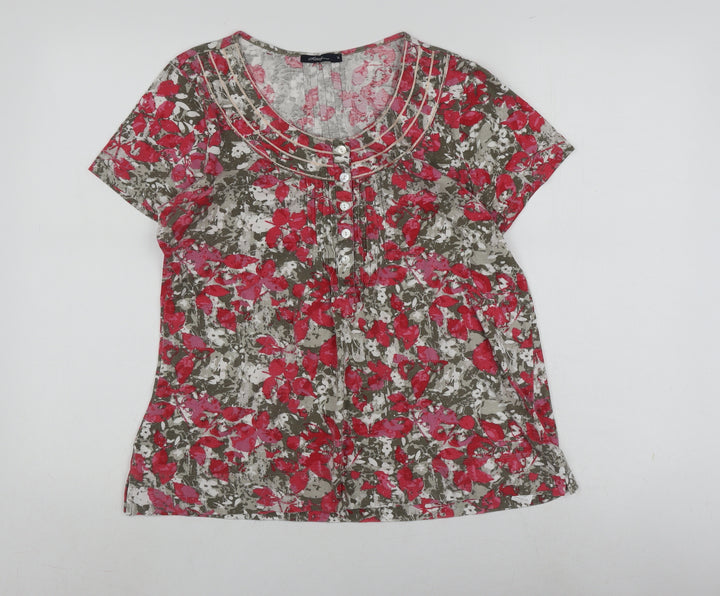 Dash Women's Multicoloured Floral Blouse Size 14
