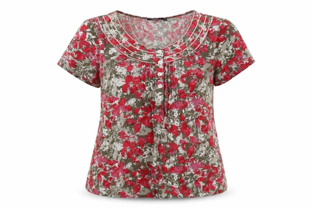 Front view of Dash Women's Multicoloured Floral Blouse, size 14
