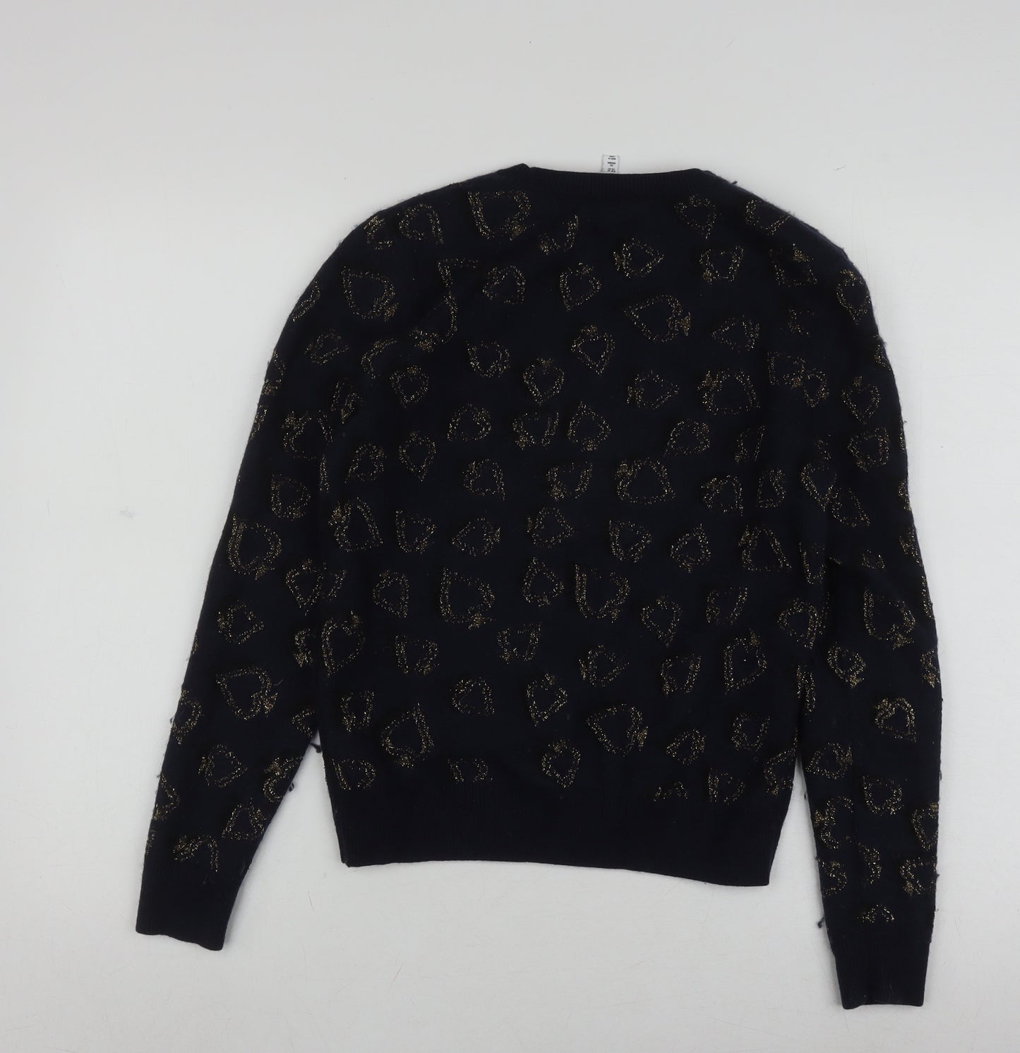 Women’s Black XS Animal Print Pullover Jumper