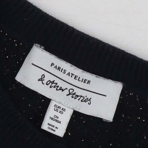 Women’s Black XS Animal Print Pullover Jumper