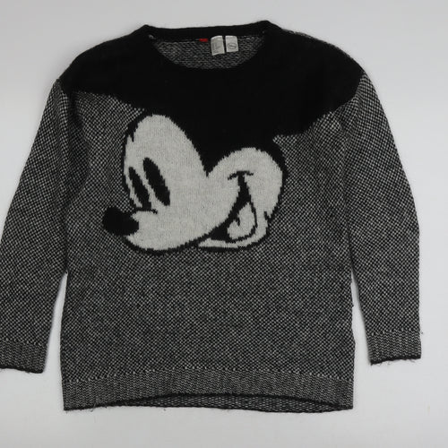 Disney Women’s Black XS Pullover Jumper Mickey Mouse