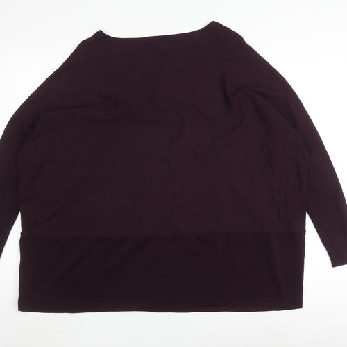Phase Eight Women's Purple Boat Neck Jumper - M