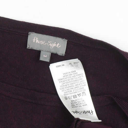 Phase Eight Women's Purple Boat Neck Jumper - M