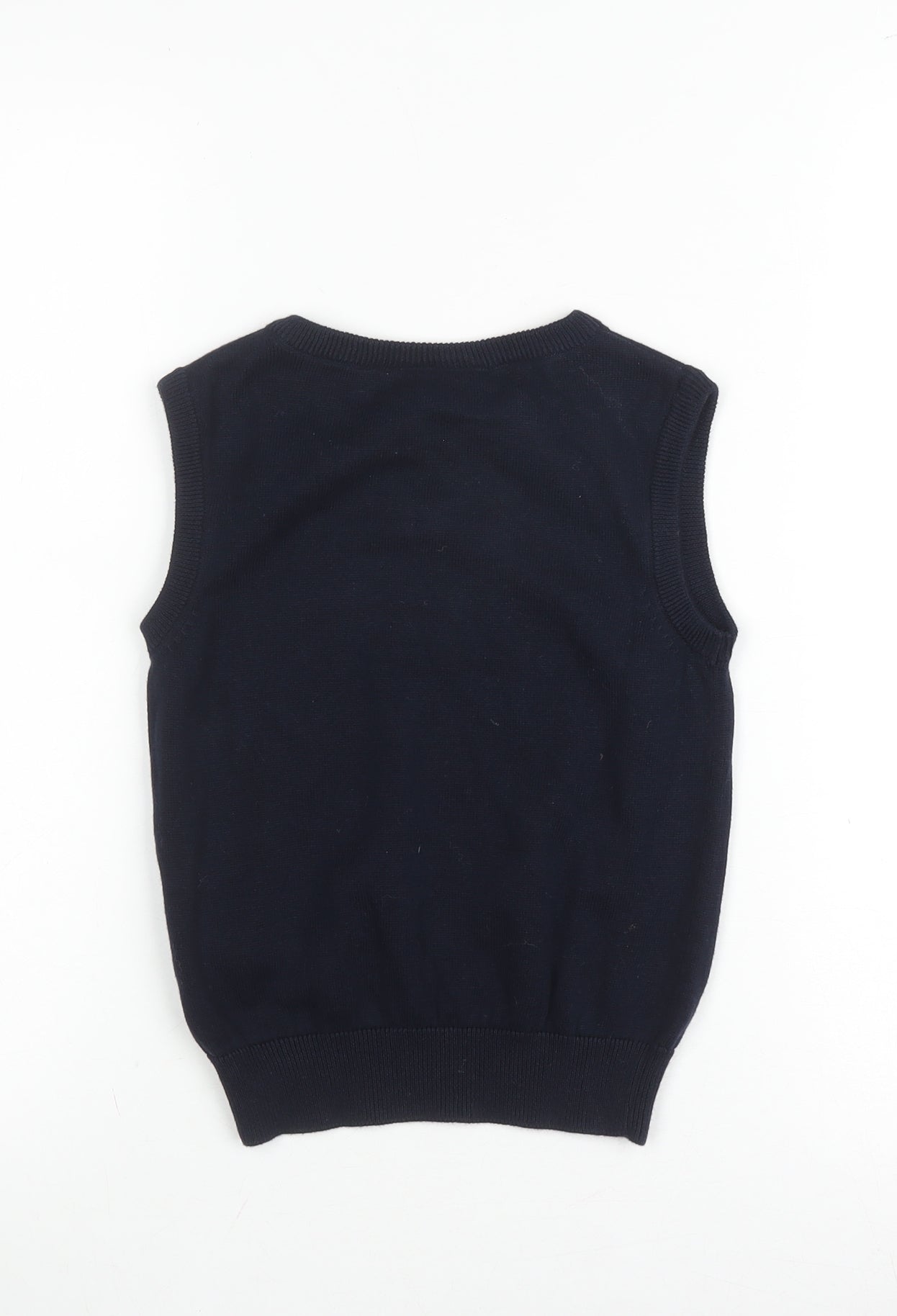 Debenhams Boys Blue Cotton V-Neck Vest, Size 4-5 Years