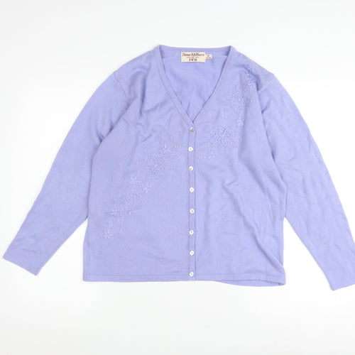 Honor Millburn Women's Purple Cardigan Size M 14/16