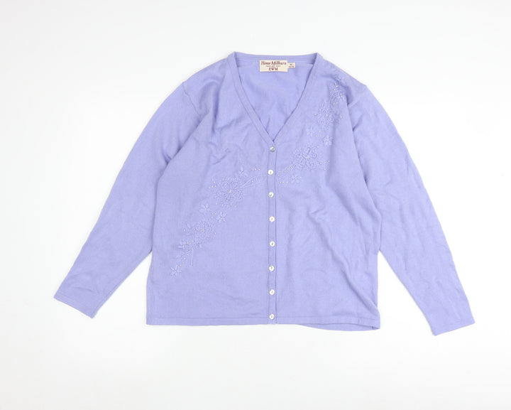 Honor Millburn Women's Purple Cardigan Size M 14/16