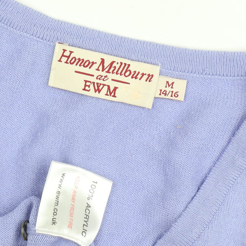 Honor Millburn Women's Purple Cardigan Size M 14/16