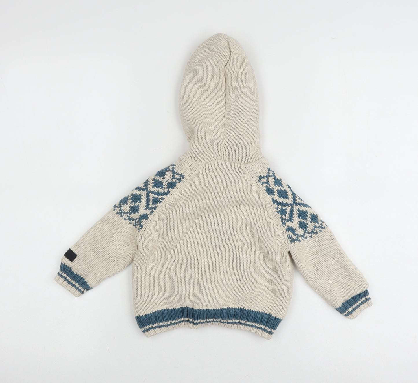 Ben Sherman Unisex Baby Hooded Knit Jacket Beige 6-12 Months