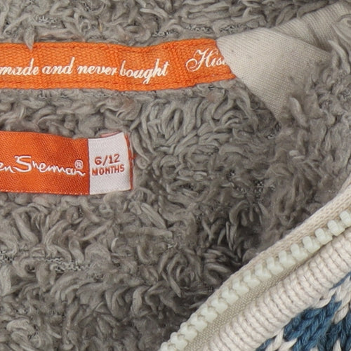 Ben Sherman Unisex Baby Hooded Knit Jacket Beige 6-12 Months