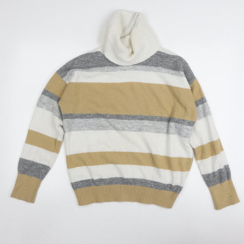 Mantaray Women's Multicoloured Roll Neck Jumper
