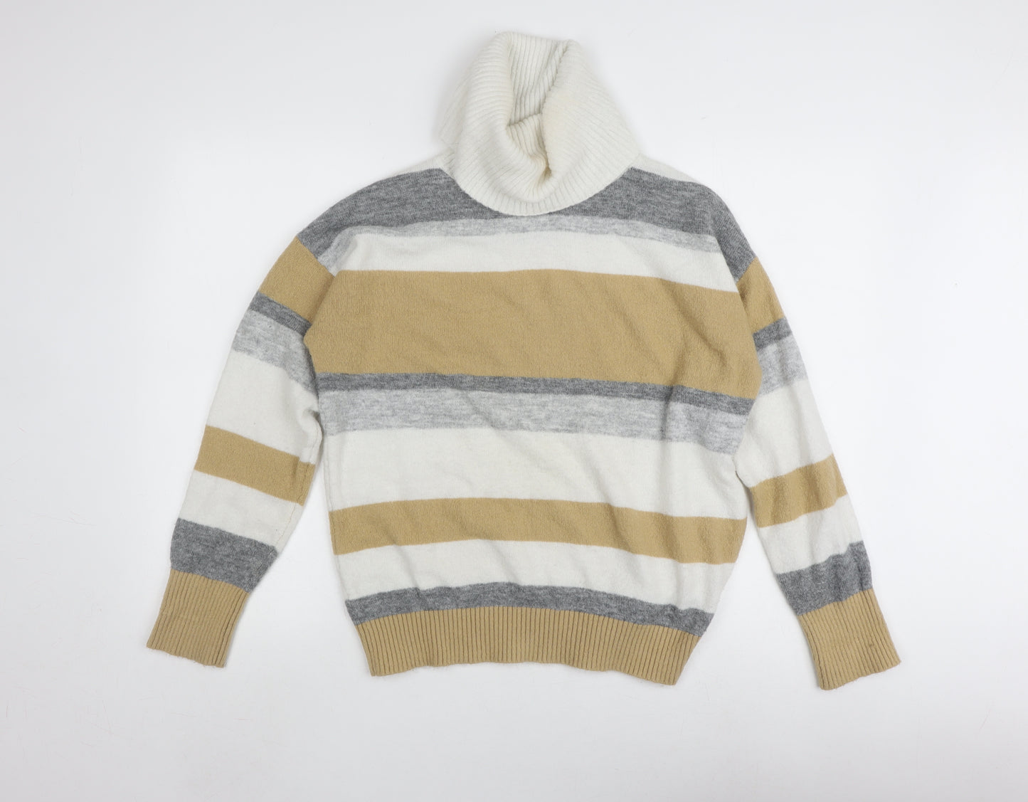 Mantaray Women's Multicoloured Roll Neck Jumper