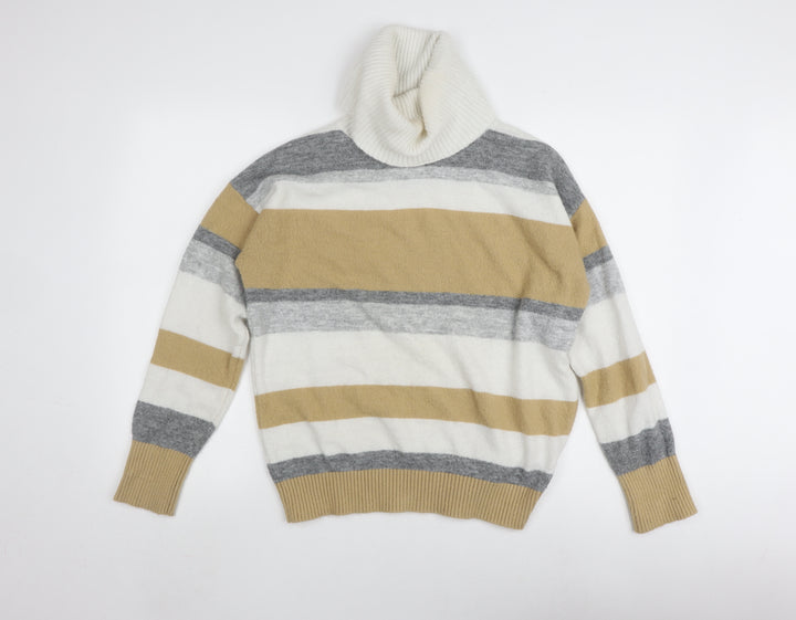 Mantaray Women's Multicoloured Roll Neck Jumper
