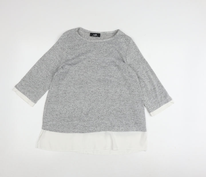 Wallis Women's Grey Tunic Jumper Size 10