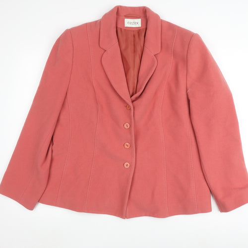 Eastex Women's Pink Wool Blazer Size 18 Business Casual